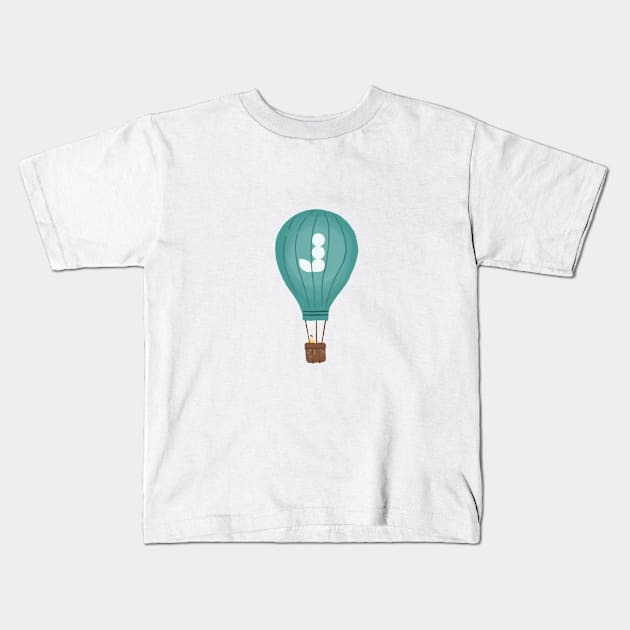 Hot Air Balloon Kids T-Shirt by Join Juno